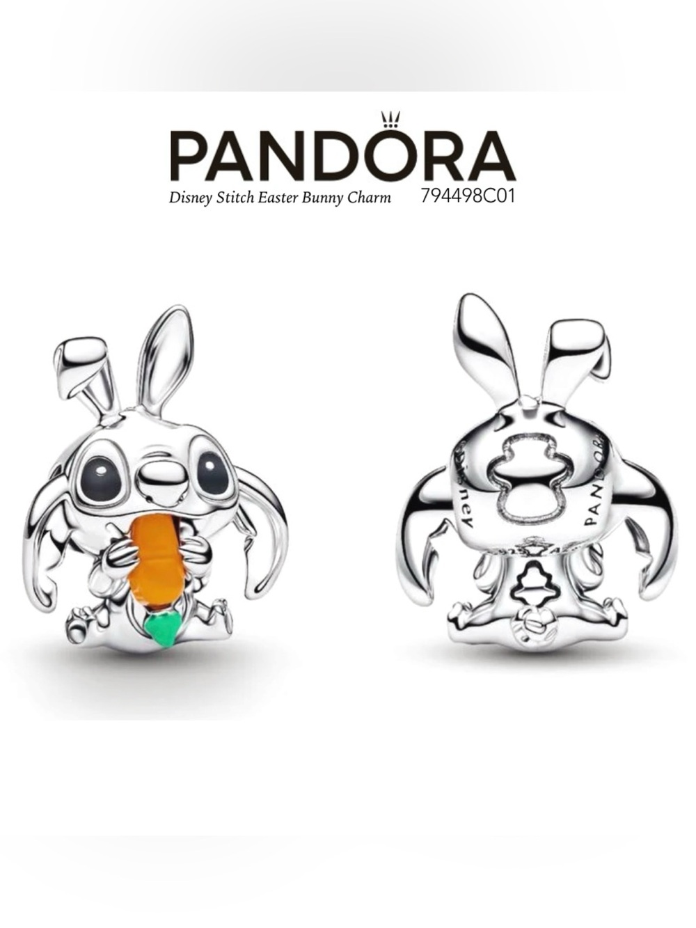 PANDORA Disney Stitch Easter Bunny Charm